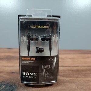 Sony MDR XB20EX Extra Bass Stereo Headphones Black In Ear Earbuds
